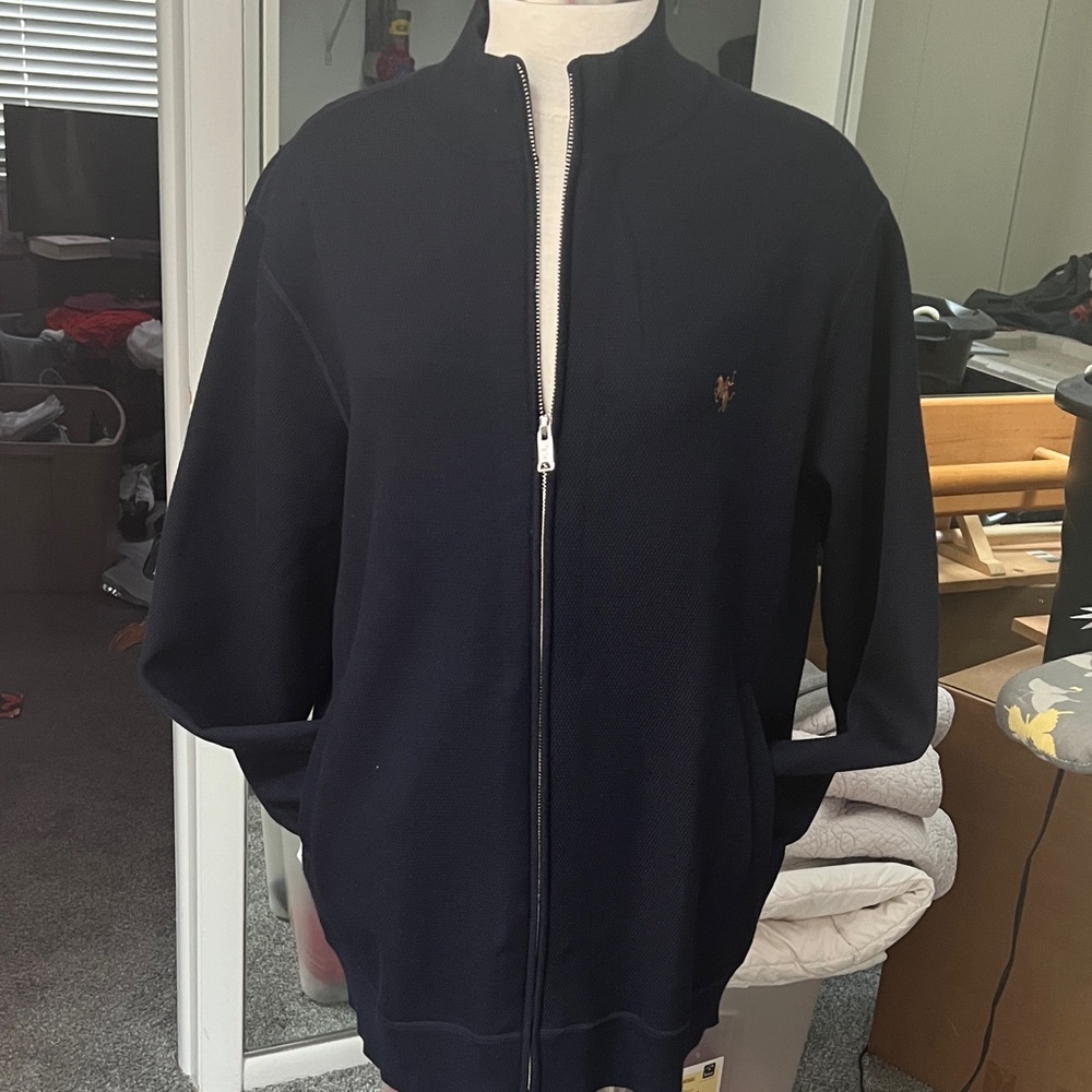 Navy Full-Zip Jacket 3XL